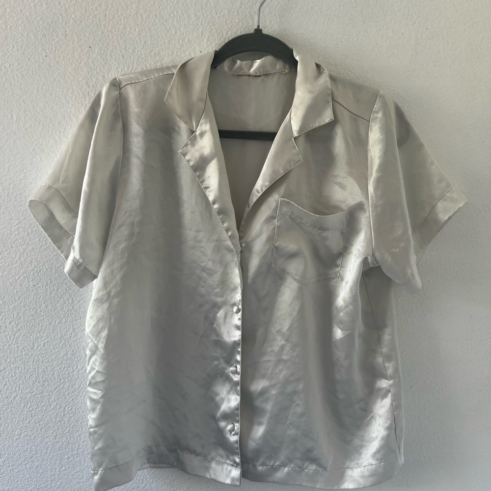 White Button Down Top